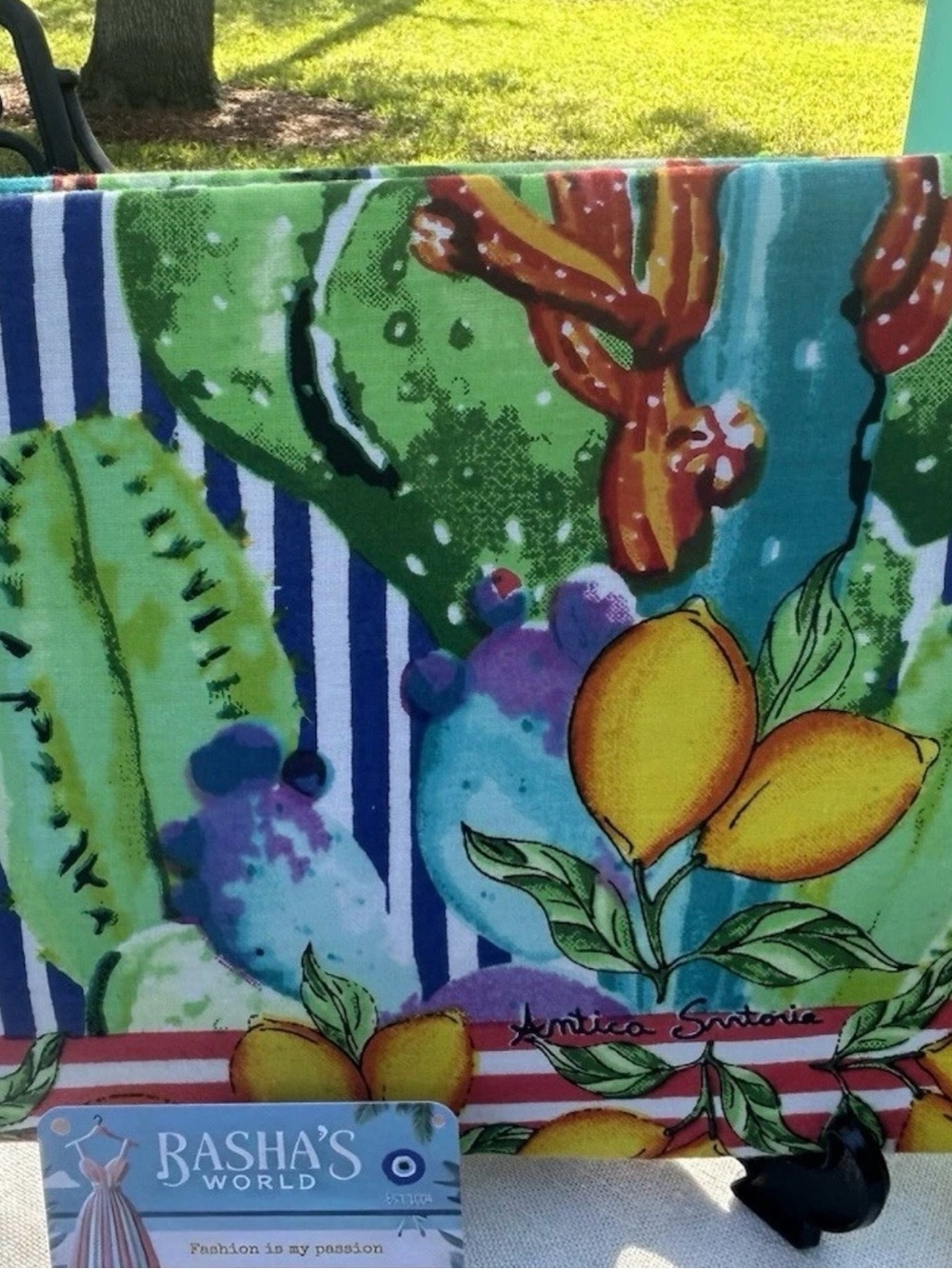 ANTICA SARTORIA SICILIAN CART CACTUS & LEMONS ON BACK BEAD & SEQUINS PURSE NWT - Picture 3 of 4